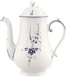 Villeroy & Boch Kaffeekanne, Wei&szlig;, Blau, Keramik, Rund, Kaffee & Tee, Kannen