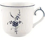 Villeroy & Boch Kaffeetasse, Wei&szlig;, Blau, Keramik, 0.12 L, Rund, Kaffee & Tee,
