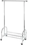Kleiderst&auml;nder, Silber, Metall, 121x185x52 cm, Garderobe, Garderobenst&auml;nder