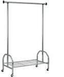 Carryhome Kleiderwagen, Chrom, Metall, 120x165x50 cm, Schuhablage, Garderobe,