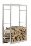 CLP Kaminholzregal, Edelstahl, Metall, 80x100x25 cm, Kleinm&ouml;bel, Kamine & Zubeh&ouml;r,