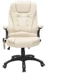 Homcom Massagesessel, Wei&szlig;, Kunststoff, 1-Sitzer, F&uuml;llung: Schaumstoff, 68x121x62