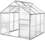 tectake Gew&auml;chshaus,, Transparent, Metall, 185x195x190 cm, Gartenzubeh&ouml;r,