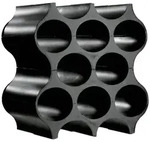 Koziol Flaschenregal, Schwarz, Kunststoff, 35.3x36.4x23 cm, Wohnzimmer, Regale,