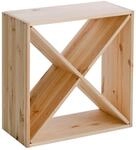 Zeller Present Weinregal, Natur, Holz, Kiefer, Hartholz, 52x52x25 cm,...