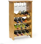 Relaxdays Weinregal, Hellbraun, Holz, 50x84x24 cm, Wohnzimmer, Regale, Weinregale
