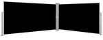 vidaXL Seitenmarkise, Schwarz, Textil, 600x160x600 cm, Sonnenschutz &...
