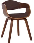 CLP Armlehnenstuhl, Braun, Walnuss, Holz, 49x73x46 cm, Esszimmer, St&uuml;hle,