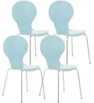 CLP Besucherstuhl, Hellblau, Metall, 43x86x45 cm, Arbeitszimmer, Besucherst&uuml;hle