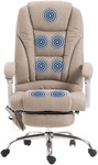 CLP Chefsessel, Taupe, Metall, 68x118x64 cm, Arbeitszimmer, B&uuml;rost&uuml;hle, Chefsessel