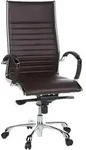 Mid.you Drehstuhl, Dunkelbraun, Metall, Kombination Echtleder/Lederlook, Drehkreuz,