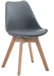 CLP Stuhl, Grau, Holz, 48x84x41.5 cm, Esszimmer, St&uuml;hle, Esszimmerst&uuml;hle,