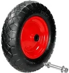 ECD-Germany Schubkarrenrad, Rot, Metall, 9.5x39x39 cm, Gartenzubeh&ouml;r, Gartenpflege