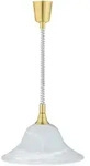 Trio Leuchten H&auml;ngeleuchte Viola, Wei&szlig;, Messing, Metall, Glas, 130 cm,