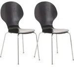 CLP Besucherstuhl, Schwarz, Metall, 43x86x45 cm, Arbeitszimmer, Besucherst&uuml;hle