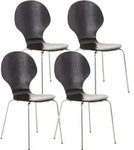 CLP Besucherstuhl, Schwarz, Metall, 43x86x45 cm, Arbeitszimmer, Besucherst&uuml;hle