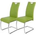P & B Schwingstuhl-Set, Gr&uuml;n, Metall, Textil, C-Form, 43x98x59 cm, mit Griff,
