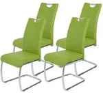 P & B Schwingstuhl-Set, Gr&uuml;n, Metall, Textil, Rundrohr, 43x98x59 cm, Typenauswahl,