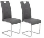 P & B Schwingstuhl-Set, Grau, Metall, Textil, eckig, C-Form, 44x104x57.5 cm, mit