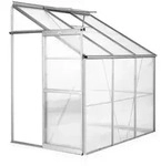 tectake Anlehngew&auml;chshaus, Transparent, Metall, 128x202x192 cm, Gartenzubeh&ouml;r,