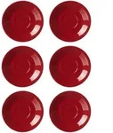 Ritzenhoff Breker Jumbountertassen, Rot, Keramik, Kaffee & Tee, Tassen, Untertassen