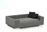 Hundesofa, Grau, Schwarz, Kunststoff, F&uuml;llung: Fleece, rechteckig, 57x25x91 cm,