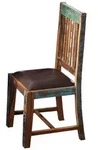 Massivmoebel24 Stuhl, Mehrfarbig, Holz, Echtholz,Altholz, Rechteckig, 45x100x45...