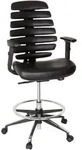 Mid.you Drehstuhl, Schwarz, Kunststoff, Drehkreuz, 62x131x65 cm, ergonomische