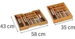 Kesper Besteckkasten, Braun, Naturmaterialien, 43x6x58 cm, K&uuml;chenzubeh&ouml;r,
