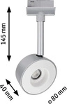 Paulmann Schienensystem-Strahler URail, Chrom, Metall, 8x18x4 cm, verstellbare