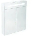 Relaxdays Spiegelschrank, Transparent, Metall, Glas, 60x67x12 cm, Badezimmer,