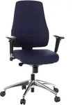 Mid.you Drehstuhl, Dunkelblau, Kunststoff, Textil, Drehkreuz, 60x126x45 cm,