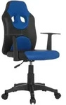 Mid.you Jugenddrehstuhl, Blau, Schwarz, Kunststoff, Drehkreuz, 54x90-100x48 cm,