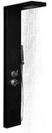 Home Deluxe Duschpaneel, Schwarz, Metall, 20x142x50.5 cm, Badezimmer, Baden &