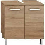 Carryhome Waschbeckenunterschrank, Eiche, Metall, 60x62x33 cm, Made in Germany,