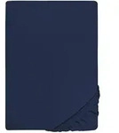 biberna Spannbetttuch, Dunkelblau, Textil, Uni, 200x200 cm, Schlaftextilien,