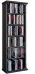 Mid.you Cd-Regal, Schwarz, Glas, Holzwerkstoff, 5 F&auml;cher, 31x92x18 cm,...