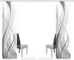 Fl&auml;chenvorhang Carlisle, Grau, Textil, Wellen, 60x245 cm, mit Paneelwagen,