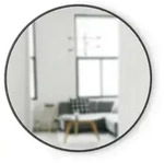 Umbra Wandspiegel, Schwarz, Glas, rund, feuchtraumgeeignet, Spiegel, Wandspiegel