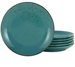 Creatable Desserttellerset, T&uuml;rkis, Keramik, 6-teilig, rund, Essen & Trinken,