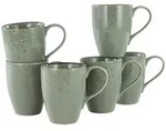 Creatable Kaffeebecherset, Grau, Keramik, 6-teilig, 300 ml, Kaffee & Tee,...