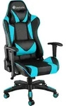 tectake Racing-Gamingstuhl, Schwarz, Hellblau, Textil, 68x125x69 cm, Kinder- &