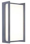 AU&szlig;ENLEUCHTE Qubo, Dunkelgrau, Metall, Kunststoff, 11x22x7.1 cm, Lampen &...