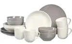 Ritzenhoff Breker Kombiservice, Wei&szlig;, Grau, Keramik, 16-teilig, Rund, 36x33x54 cm,