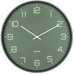 Karlsson Wanduhr Lofty, Gr&uuml;n, Metall, 40x40x4.5 cm, Dekoration, Uhren, Wanduhren