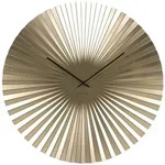 Onzeno Wanduhr, Gold, Metall, Rund, 50x50x4 cm, Dekoration, Uhren, Wanduhren
