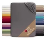 biberna Spannbetttuch, Silber, Textil, Uni, 100x220 cm, Schlaftextilien, Bettw&auml;sche,
