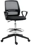 Vinsetto Arbeitsstuhl, Schwarz, Textil, 66x120x68 cm, Arbeitszimmer, B&uuml;rost&uuml;hle,