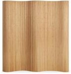 Homestyle4u Paravent, Hellbraun, Naturmaterialien, 250x195x0.3 cm, Wohnzimmer,
