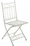 CLP Gartenklappstuhl, Creme, Metall, 40x95x40 cm, Gartenm&ouml;bel, Gartenst&uuml;hle,